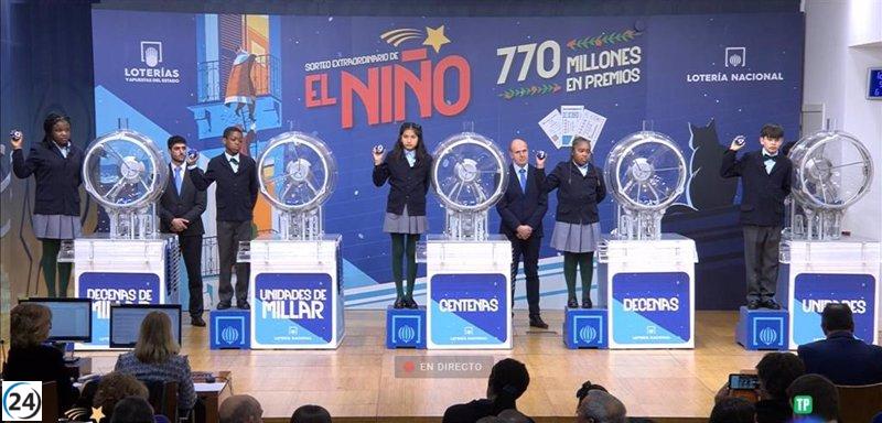 Excluyendo Córdoba y Huelva, el número ganador de El Niño se vendió en 30 establecimientos de todas las provincias andaluzas.