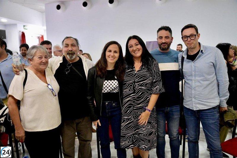 Ione Belarra encabeza evento electoral de Podemos en Granada.