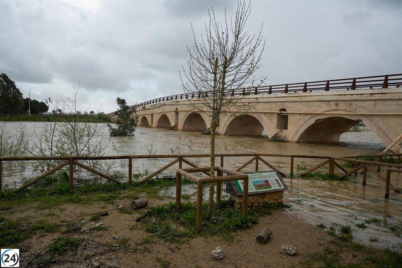 Río Guadalete provoca aviso naranja por riesgo de desbordamiento en Jerez y se llevan a cabo los primeros desalojos voluntarios.