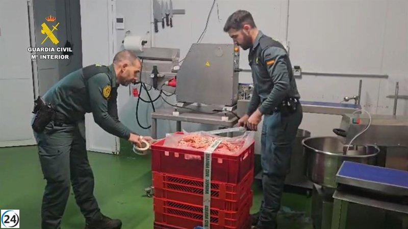 Desmantelan una empresa en Trigueros por poseer más de dos toneladas de carne contaminada.
