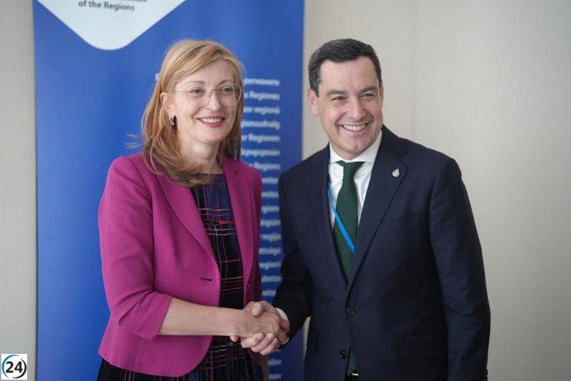 Moreno sugiere a la comisaria europea iniciativas sobre gestión del agua.