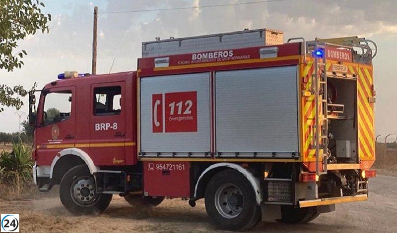 Incendio reportado en planta solar en Salteras, Sevilla.