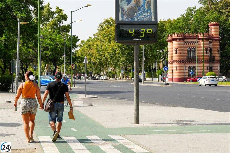 Las localidades andaluzas de Montoro, Bailén y Villanueva del Arzobispo alcanzan nuevamente temperaturas superiores a los 42º este lunes.