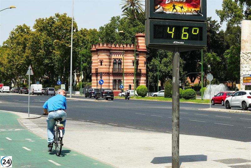 Andalucía se prepara para una ola de calor con alertas de hasta 42 grados en toda la región este lunes.