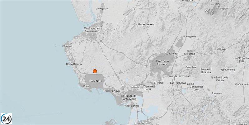 Terremoto de 3,4 grados sacude Rota, Cádiz, sin reportar daños ni heridos.