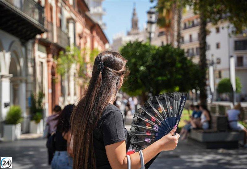 Alerta amarilla el viernes en Córdoba, Jaén y Sevilla por temperaturas de hasta 38ºC.