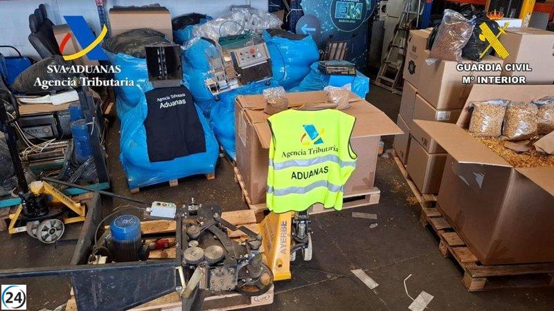 Desmantelan red de contrabando de tabaco en Sanlúcar la Mayor: 1.600 kilos incautados y cuatro arrestos.