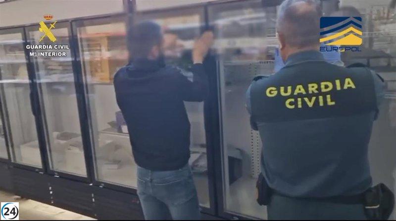 Desmantela en Huelva red que traficaba con siete toneladas de mariscos inseguros; seis arrestos.