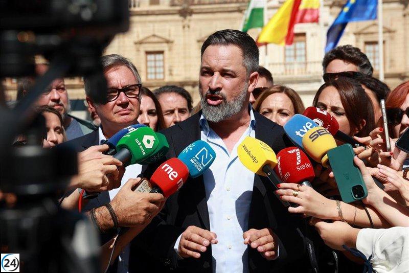 Abascal insta a Moreno a renunciar y llamar a elecciones, y solicita el respaldo de los andaluces para Vox.