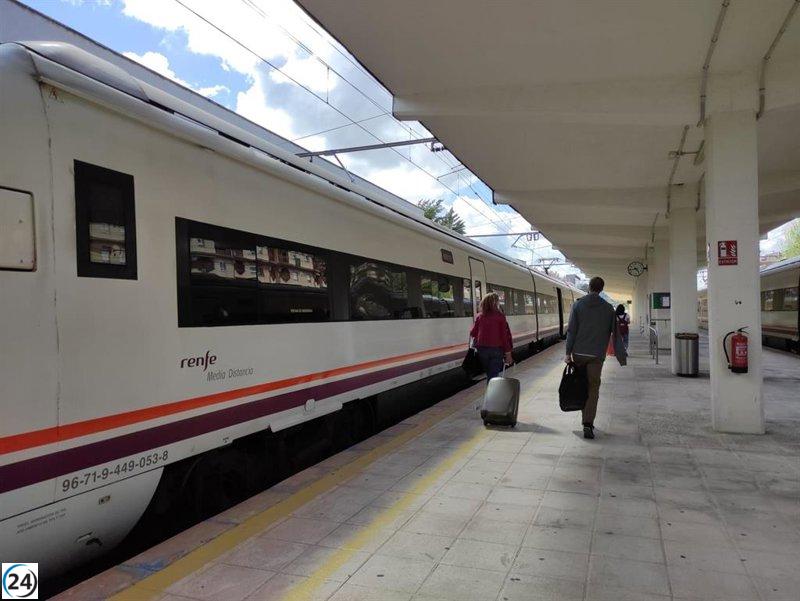 Adif restablece temporalmente la energía en la estación de Jaén para un tren a Madrid.