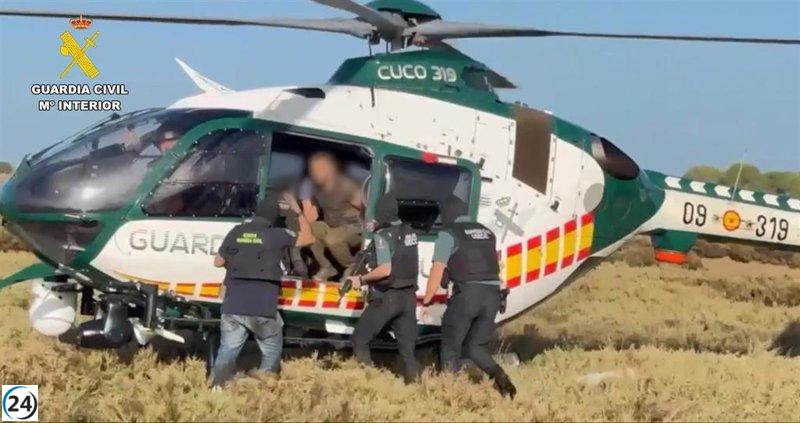 Capturan a diez delincuentes con tres toneladas y media de hachís en Huelva.