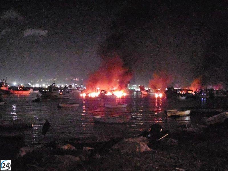 Cuatro detenidos por la explosión de un barco involucrado en el contrabando en Punta Umbría.