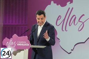 Juanma Moreno elogia la capacidad y determinación de las mujeres para alcanzar las metas de Andalucía.