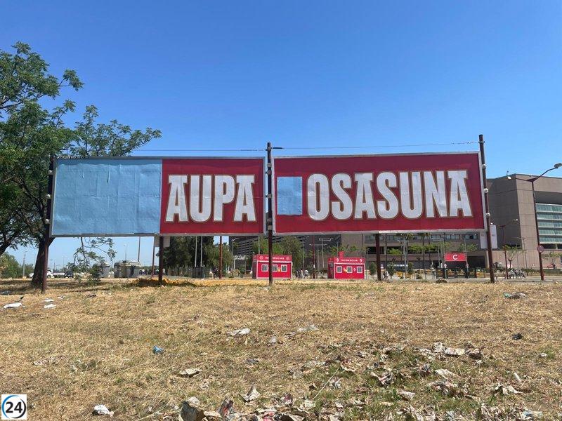 EH Bildu usa publicidad ilegal cerca del Estadio de La Cartuja de Sevilla, según denuncia del PSOE ante la Junta Electoral.