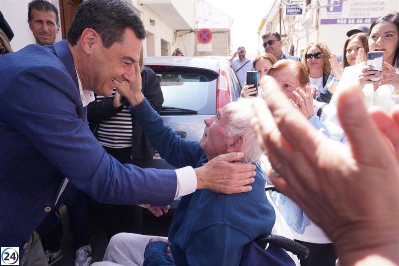Moreno exige al PSOE-A explicaciones por casos de Mojácar y Maracena antes del domingo.