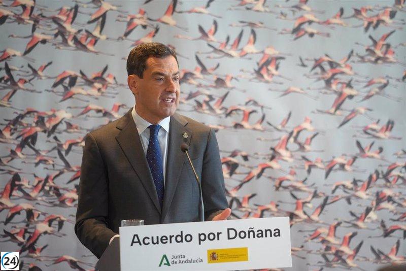 Juanma Moreno dará desde Doñana su quinto discurso de fin de año como líder de la Junta de Andalucía