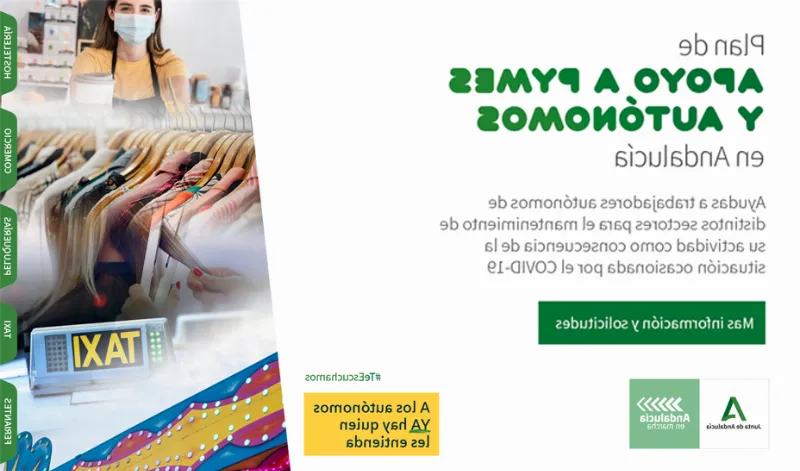 La Junta de Andalucía aumenta las ayudas para los autónomos afectados por la pandemia